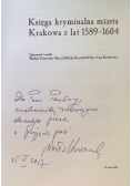 Księga kryminalna miasta Krakowa z lat 1589–1604