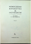 Nowoczesna matematyka dla inżynierów Część II