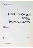 Teoria liniowych modeli ekonomicznych