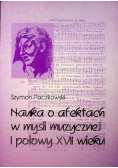 Nauka o afektach w myśli muzycznej I połowy  XVII wieku