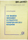 Co warto wiedzieć o polityce gospodarczej rządów