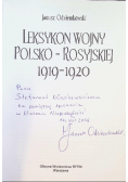 Leksykon Wojny Polsko - Rosyjskiej 1919 - 1920