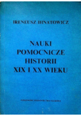 Nauki pomocnicze historii XIX i XX wieku