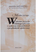 Wybrane poezje bibliograficzne z zakresu resocjalizacji i profilaktyki społecznej