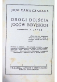Drogi dojścia jogów indyjskich 1923 r.