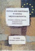 Pozycja Unii Europejskiej w handlu międzynarodowym
