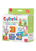 Cyferki Książeczka z naklejami puzzle do pary