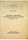 Fryderyk Nietzsche w piśmiennictwie polskim lat 1890 - 1914