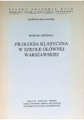 Filologia klasyczna w Szkole Głównej Warszawskiej