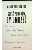 Sześć powodów, by umrzeć