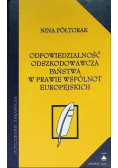 Odpowiedzialność odszkodowawcza państwa w prawie wspólnot europejskich