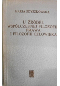 U źródeł współczesnej filozofii prawa i filozofii człowieka