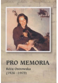 Pro memoria Róża Ostrowska 1926-1975