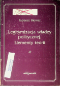 Legitymizacja władzy politycznej Elementy teorii