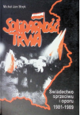 Solidarność trwa. Świadectwo sprzeciwu i oporu 1981 - 1989