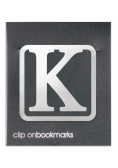 Metalowa zakładka - Litera K Clip-on