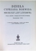 Biblioteka poetów polskich Tom V Dzieła Cyprjana Norwida 1934 r.
