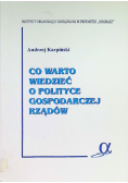 Co warto wiedzieć o polityce gospodarczej rządów