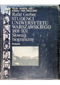 Studenci Uniwersytetu Warszawskiego 1808 - 1831