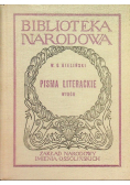 Pisma literackie wybór