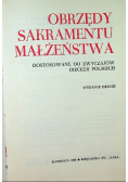 Obrzędy sakramentu małżeństwa