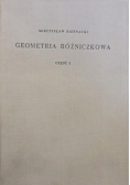 Geometria różniczkowa,  część I
