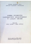 Indeks studentów Uniwersytetu Krakowskiego w latach 1400 - 1500