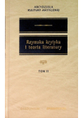Rzymska krytyka i teoria literatury Tom II