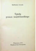 Tytuły prawa majdeburskiego