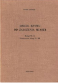Dzieje Rzymu od założenia miasta księgi VI-X