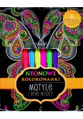 Neonowa kolorowanka Motyle i inne wzory