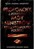 Protokoły z posiedzeń rady ministrów Rzeczypospolitej Polskiej Tom I