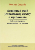 Struktura i treść jednostkowej wiedzy o wychowaniu