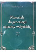 Materiały do genealogii szlachty wołyńskiej Tom 1
