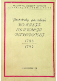 Protokoły posiedzeń Komisji Edukacji Narodowej 1786 - 1794