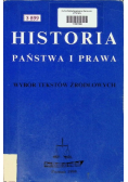 Historia państwa i prawa wybór tekstów źródłowych