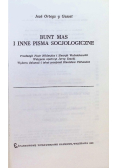 Bunt mas i inne pisma socjologiczne