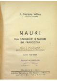 Nauki dla członków III Zakonu Św. Franciszka, Część I, 1929 r.