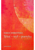 Tekst styl poetyka