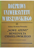 Rozprawy Uniwersytetu Warszawskiego Nowe Ateny Benedykta Chmielowskiego