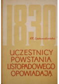Uczestnicy powstania listopadowego opowiadają