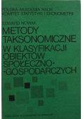 Metody Taksonomiczne w klasyfikacji obiektów społeczno gospodarczych