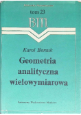 Geometria analityczna w n wymiarach, 1950 r.