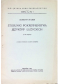 Stosunki Pokrewieństwa Języków Łużyckich 1934 r