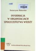 Informacja W Organizacjach Społeczeństwa Wiedzy