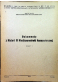 Dokumenty z Historii III Międzynarodówki Komunistycznej Zeszyt 1