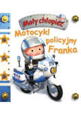 Motocykl policyjny Franka. Mały chłopiec