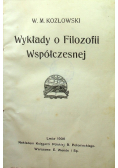 Wykłady o Filozofii współczesnej 1906 r