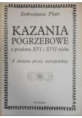 Kazania pogrzebowe z przełomu XVI i XVII wieku