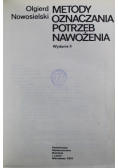 Metody oznaczania potrzeb nawożenia